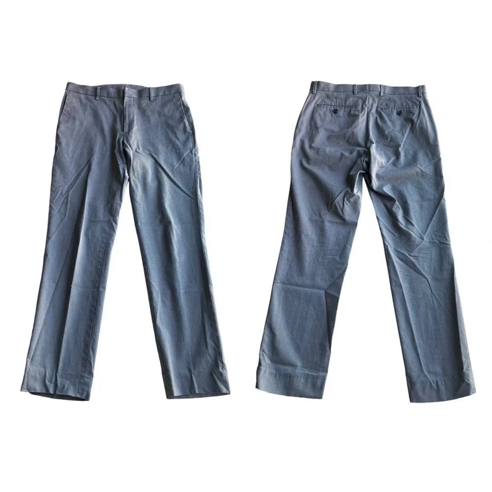 Banana Republic Men’s Slim Fit Trouser Pant Gray Size 31W 29L cotton spandex